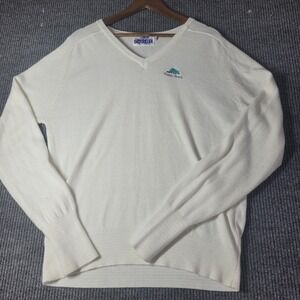 Vintage 80's Pebble Beach Sportswear‎ Pullover Sweater Men Size XL White
